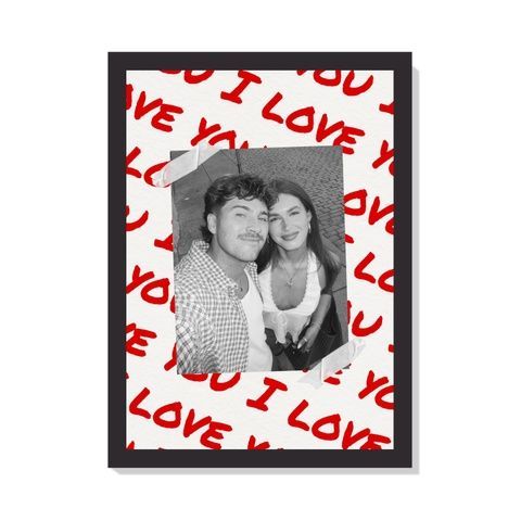 Постер з фото &laquo;I LOVE YOU&raquo; А4 з чорною рамкою 01-013-01-UA фото